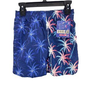 Uzzi Palm Tree Swim Trunks Blue Tropical Board Shorts Men’s Size M